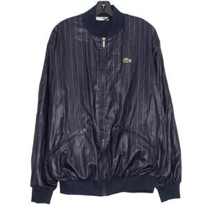 Chemise Lacoste Jacket Vintage Bomber Preppy Sporty Retro France Blue 5 Large